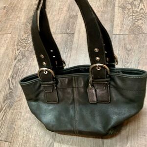 Coach Black Leather Shoulder Bag